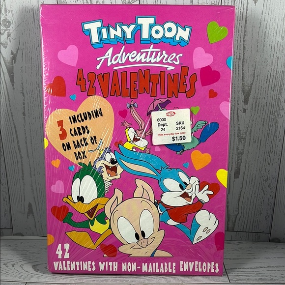 2 Vintage Children’s Valentine's Day Card Set - Tiny Toons and Mickey Mouse - Picture 4 of 5